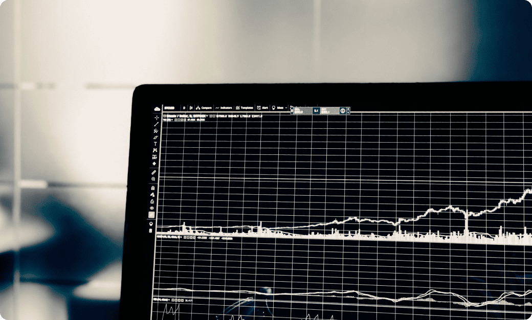 Monitor that shows data